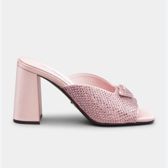 PRADA Crystal Silk Logo Mule - Picture 4 of 11